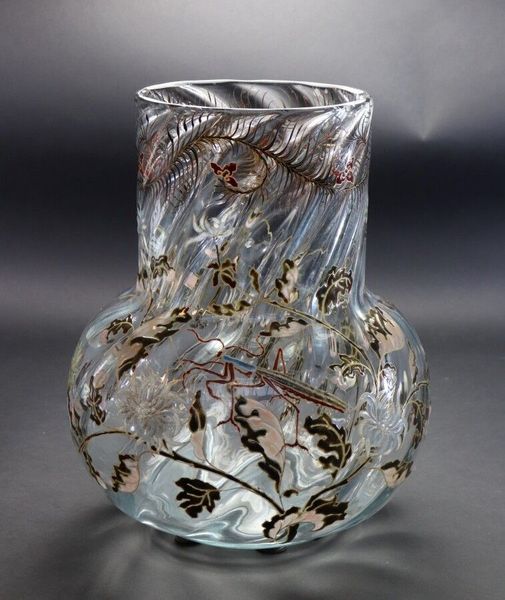 O_GALLE - Vase en verre transparent torse.jpg