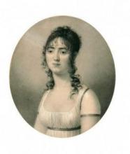 François BAUDIOT  "Portrait de jeune femme"