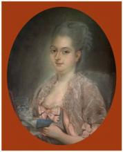 Jean François DURAND  "Portrait de la Baronne Dupire d'Hinges"