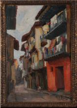 Raoul TONNELIER       :  Rue à Fontarabie - Pays basque