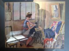 Jean de MEIXMORON de DOMBASLE       :  Femme dans un intérieur