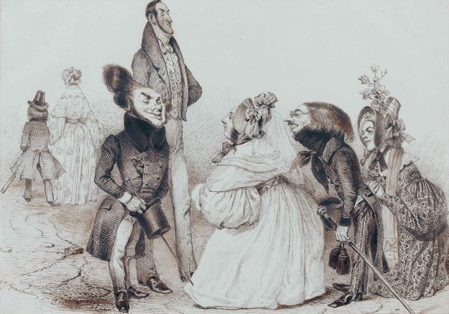 O_GRANDVILLE - Cinq personnages et un couple de dos .jpg