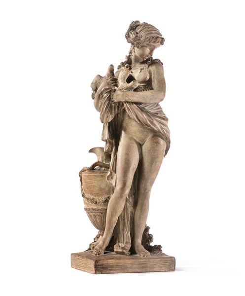 O_CLODION - Jeune fille tenant deux colombes près d une aiguière.jpg