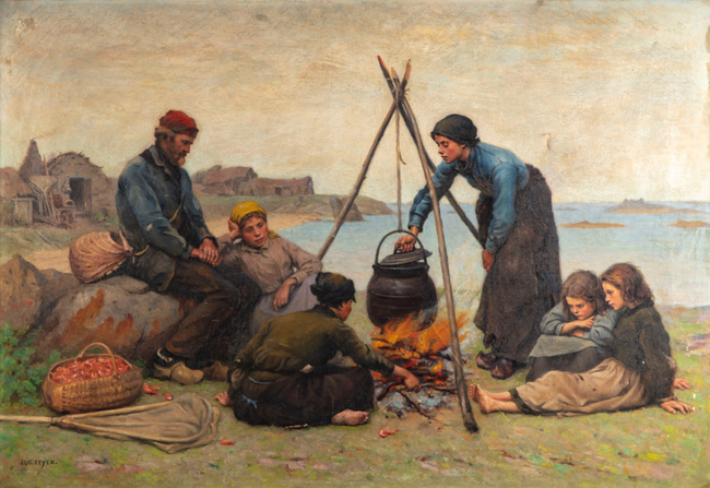 O_FEYEN - Les pêcheurs de crevettes aux iles Chausey.jpg