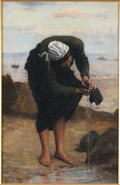 O_FEYEN - Pêcheuse à marée basse.jpg