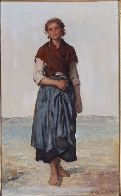 O_FEYEN-PERRIN - Jeune_pêcheuse_de_Cancale_sur_la_grève_0.jpg
