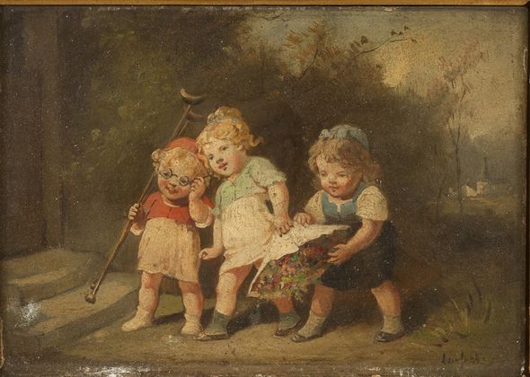 O_LANFANT de METZ - Jeunes_enfants_portant_un_bouquet.jpg