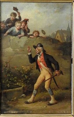 O_LANFANT de METZ - Militaire_moqué_par_des_enfants.jpg