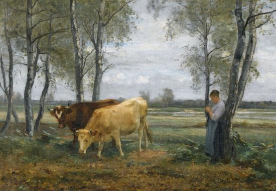 léon-barillot-strickende-bäuerin-mit-zwei-kühen.jpg