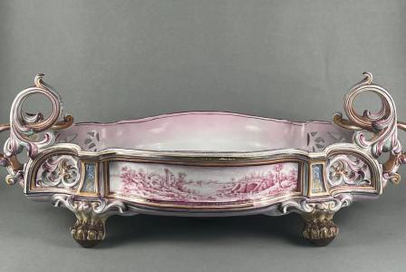 KELLER et GUERIN       :  Jardinière avec signature SCT T KG