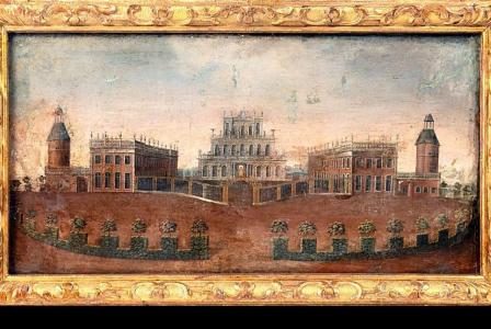 André JOLY       :  Vue du Château de Chanteheux depuis l'entrée