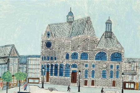Louis VIVIN       :      La Place des Halles et l'Eglise Saint Eustache à Paris