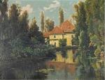 Léon BAROTTE  "Etang près du château"