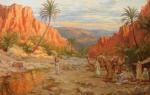 Alphonse BIRCK  "Paysage oriental animé"