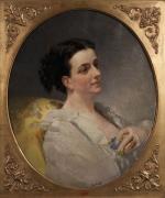 Auguste Théodore DESCH  "Portrait de jeune femme"