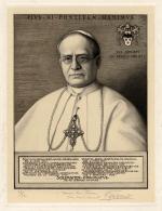 René GODARD  "Portrait du Pape Pie XI"