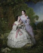 Jean-Edouard LACRETELLE  "Deux soeurs dans un paysage"