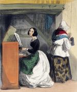 Alfred André GENIOLE  "Les femmes de Paris - Leçon de piano"