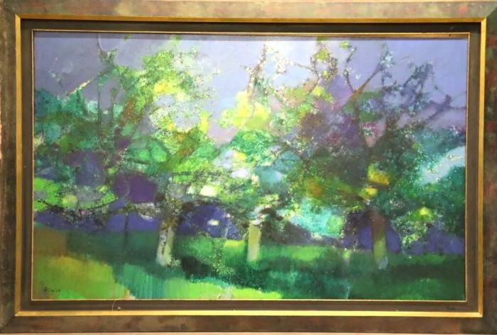 Camille HILAIRE       :  Paysage de pommiers normands