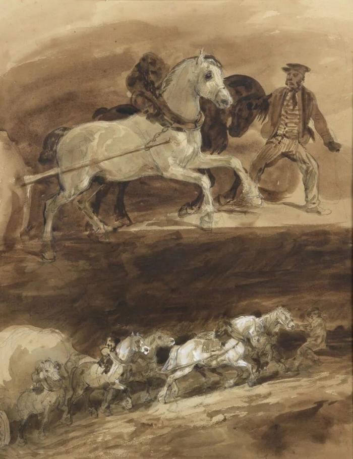 François-Hippolyte LALAISSE       :  Effort des chevaux d'attelage dans la côte