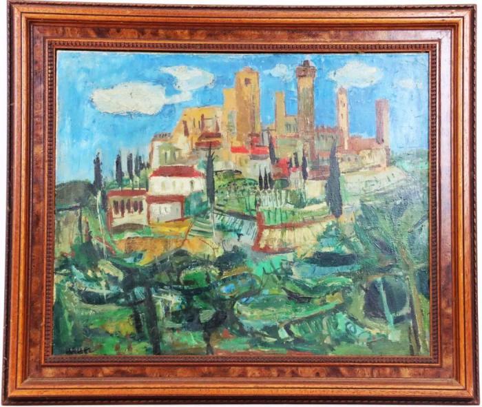 Jacques HALLEZ       :  Vue de San Giminiano