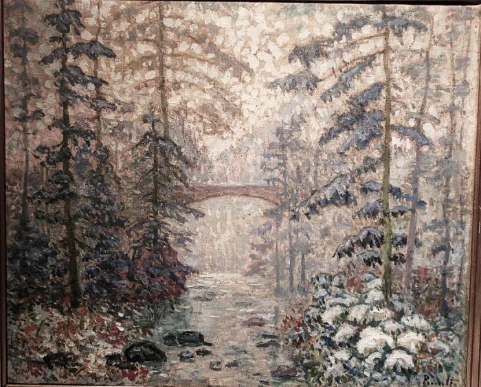 Charles-Marie PECCATTE       : Un pont dans la forêt vosgienne