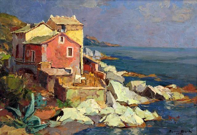 Pierre BACH     :  Maison corse au bord de la mer