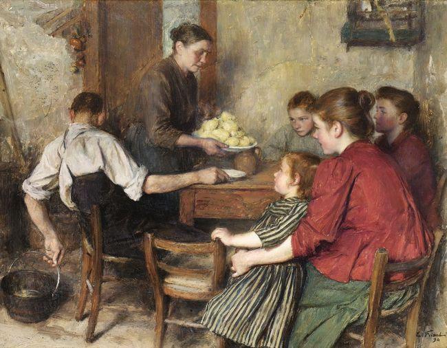 Emile FRIANT       :  Le repas frugal
