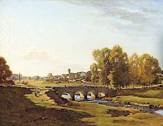 Jan-Ferdinand MONCHABLON    :   Pont sur la Saône à Monthureux 