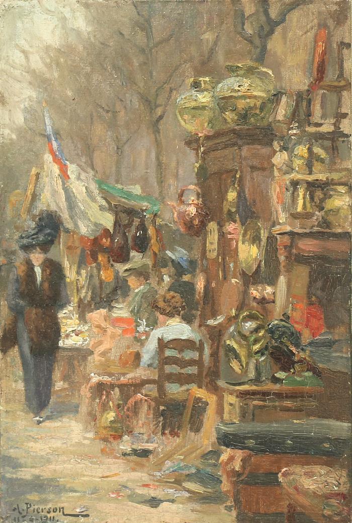 Albert Léopold PIERSON       :  Marché parisien