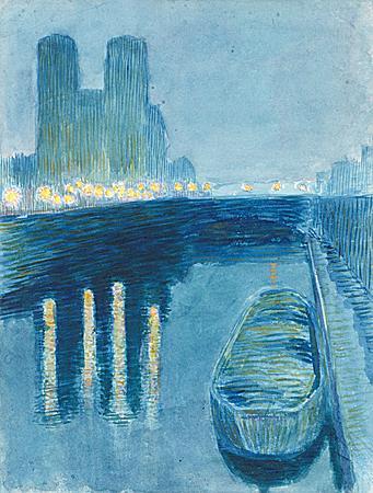 Paul Emile COLIN       : La Seine, la nuit