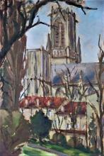 C. MULLER : Vue de l'église Saint Pierre depuis le parc Olry à Nancy C. MULLER : Vue de l'église Saint Pierre depuis le parc Olry à Nancy
