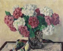 Maurice CATAU "Hortensias dans un vase" Maurice CATAU "Hortensias dans un vase"
