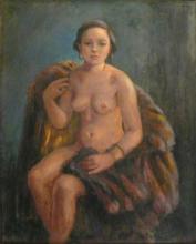 Marguerite CRISSAY  "Nu assis"