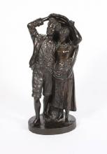 Fernand LORRAIN  "Les amoureux s'abritant de la pluie"