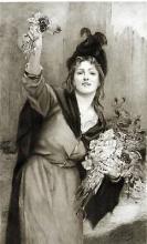 Lucien QUARANTE "A London flower girl" Lucien QUARANTE "A London flower girl"