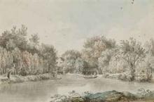 Alexis Nicolas PERIGNON  "Paysage fluvial"