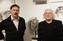 Jean Charles TAILLANDIER avec le sculpteur J.F. LAURENT
