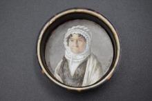 TRICHOT       :  Portrait de femme à la coiffe