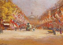 Albert-Léopold PIERSON       :   L'avenue de l'Opéra un 14 juillet   et  Le jardin